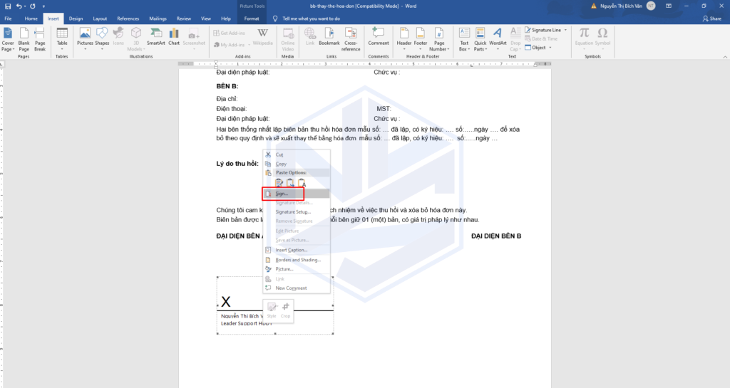 Ký số trên file Word 10