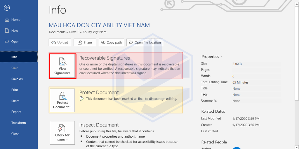 Ký số trên file Word 7