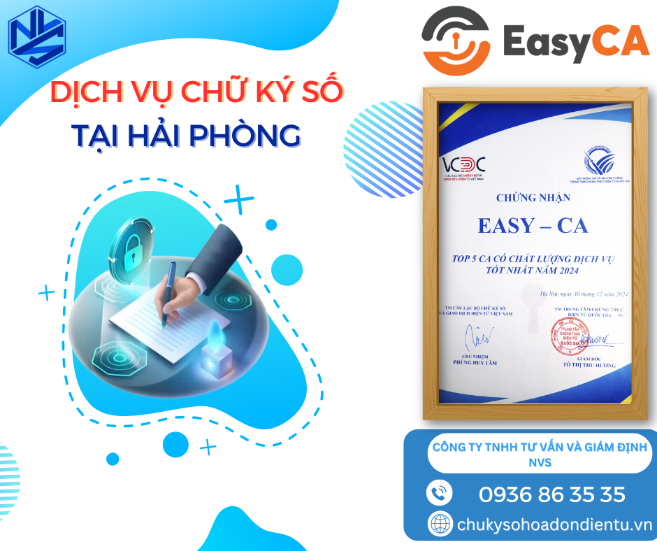 Chữ ký số EasyCA tại Hải Phòng