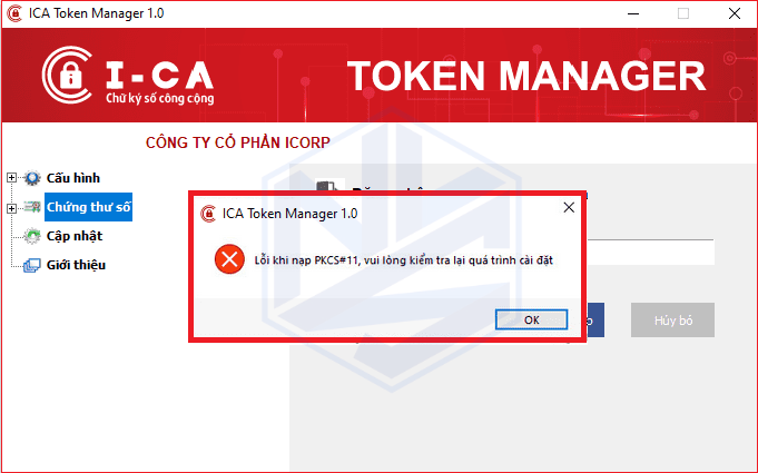 Fix lỗi PKCS 11 trên chữ ký số I-CA